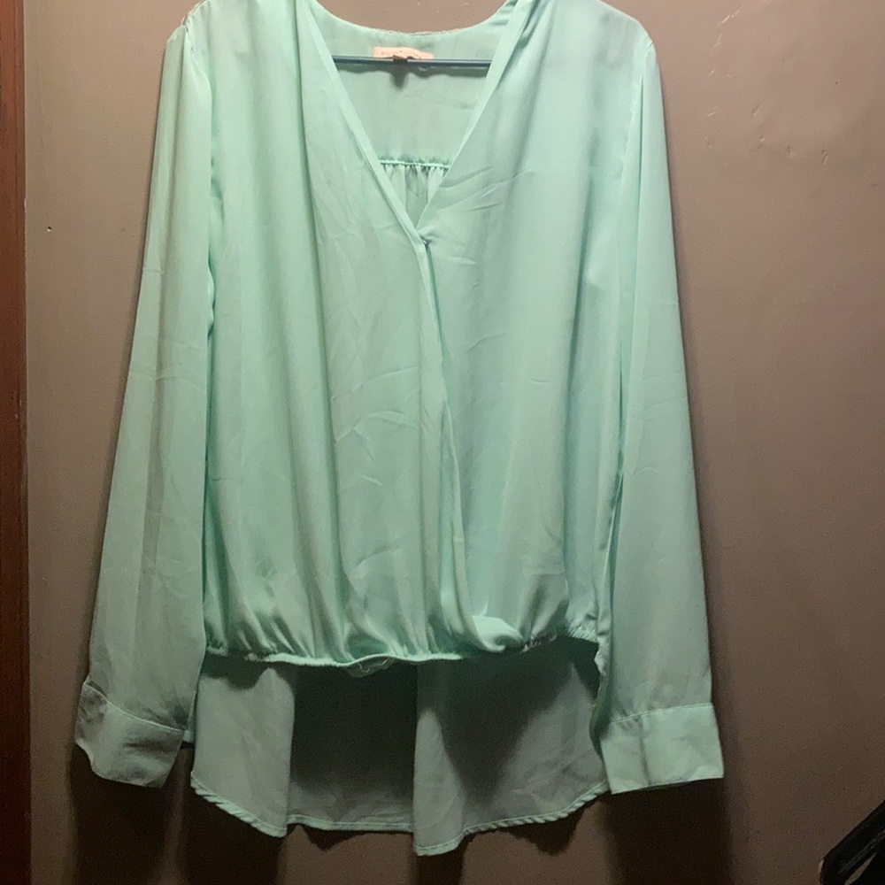 Teal blouse